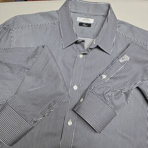 Authentic Versace Collection Men's Striped Dress Shirt Size 16.5 42 Trend Fit
